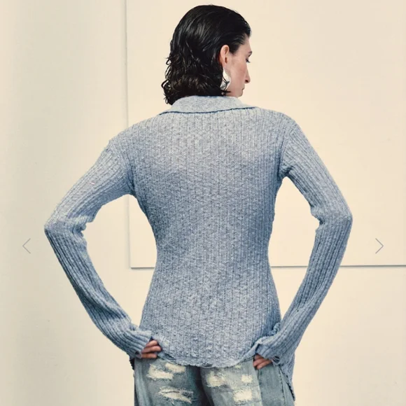 NWT URBAN REVIVO SKATER SKINNY KNITTED CARDIGAN - Picture 4 of 9